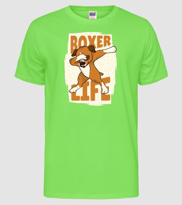 Boxer Life DAB model verde neon pe tricou