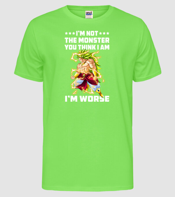 Brolly monster Dragonball model verde neon pe tricou