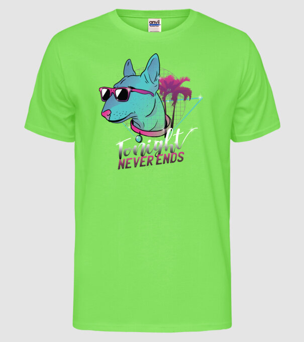 Bullterrier Neon Retro tricou amuzant model verde neon pe tricou