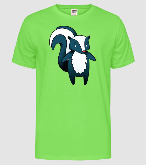 Bursuc puturos model verde neon pe tricou
