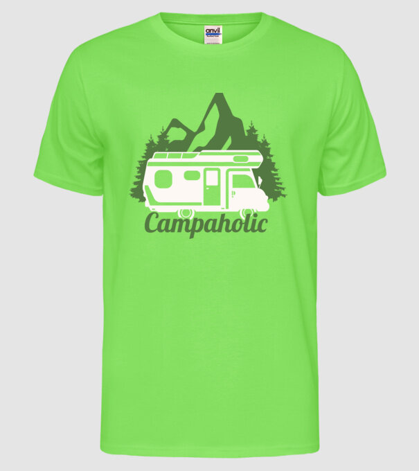Campare Campaholic model verde neon pe tricou
