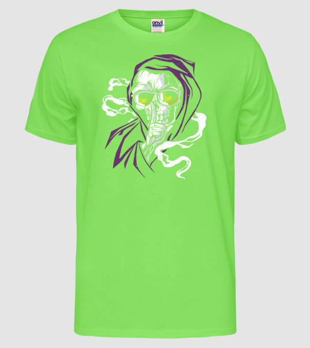 Ucigaș tăcut model verde neon pe tricou