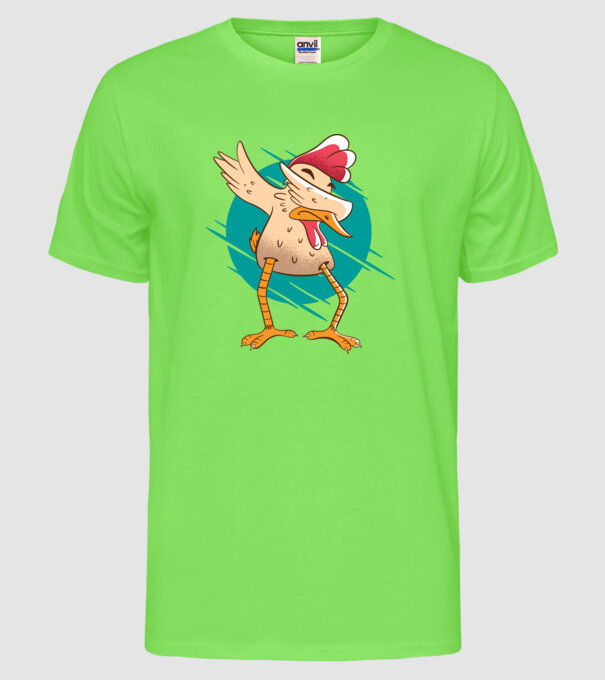 Pui DAB model verde neon pe tricou