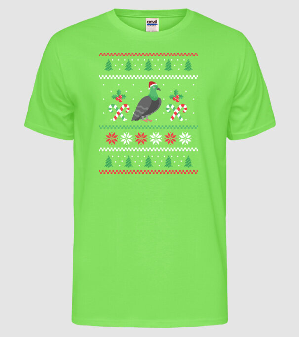 tricou cu Porumbel pulovăr urât model verde neon pe tricou