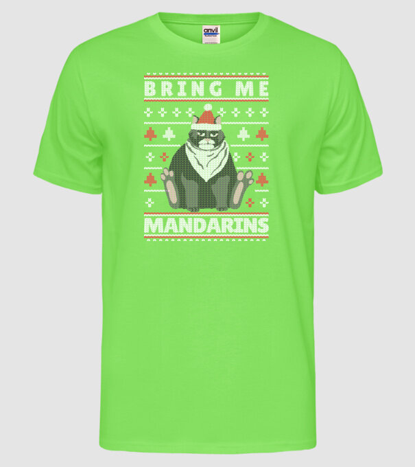 Tricou cu pisică pulovăr urât model verde neon pe tricou