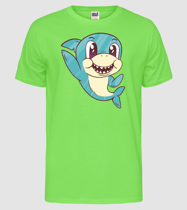 Rechin bebe drăguț model verde neon pe tricou
