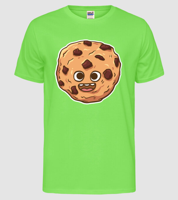 Cookie drăguț model verde neon pe tricou