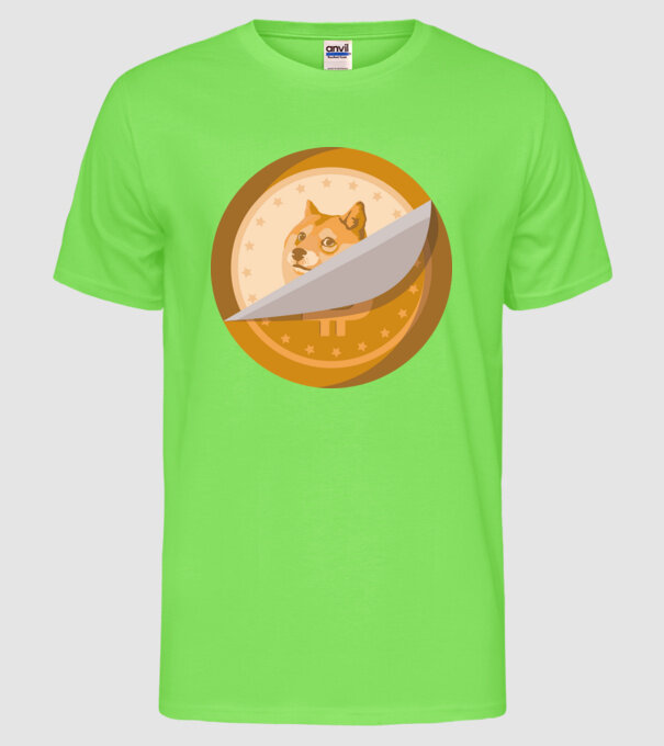 Dodge Coin model verde neon pe tricou
