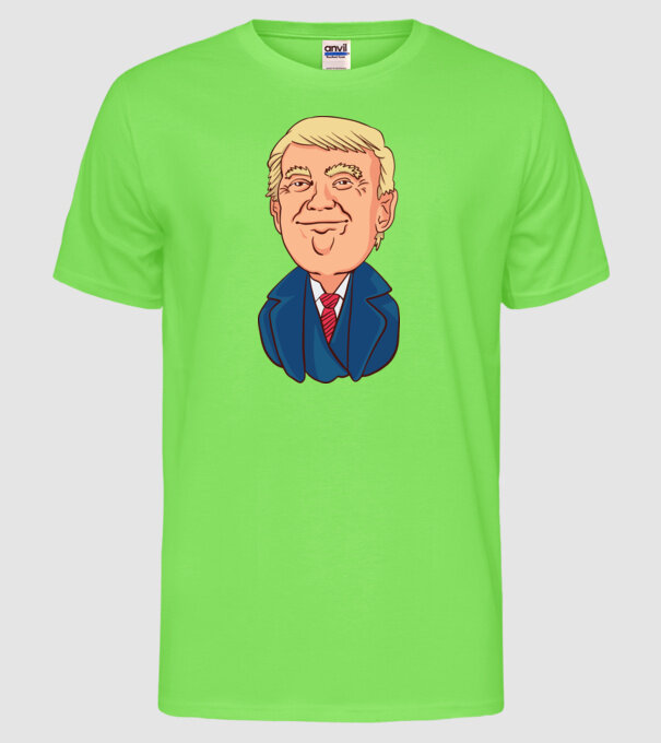 Donald Trump model verde neon pe tricou