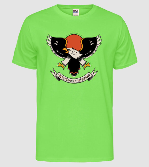 Eagle Tatuaj model verde neon pe tricou