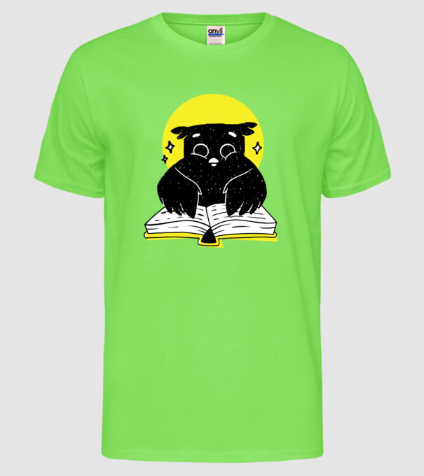 Bufniță de noapte model verde neon pe tricou