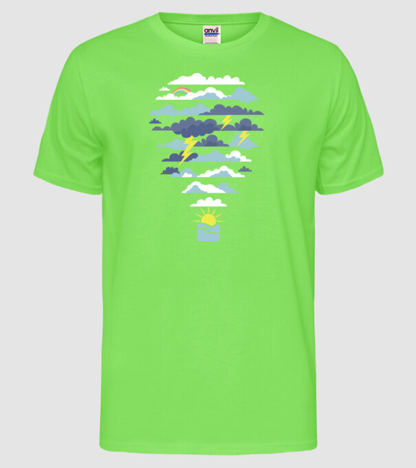 Nor Balon model verde neon pe tricou