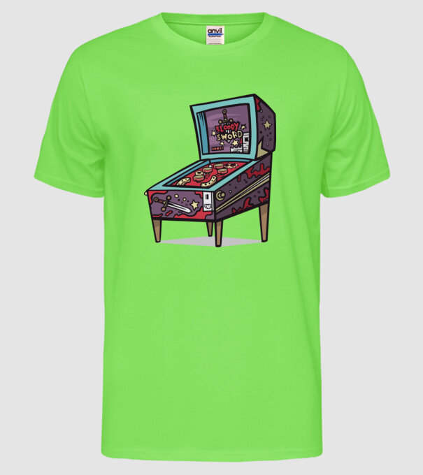 Flipper model verde neon pe tricou