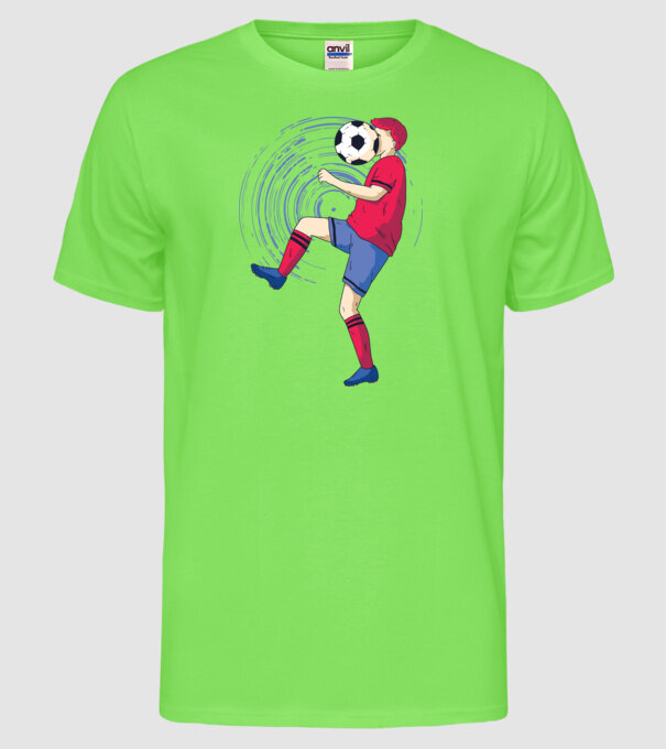 Fotbalist model verde neon pe tricou