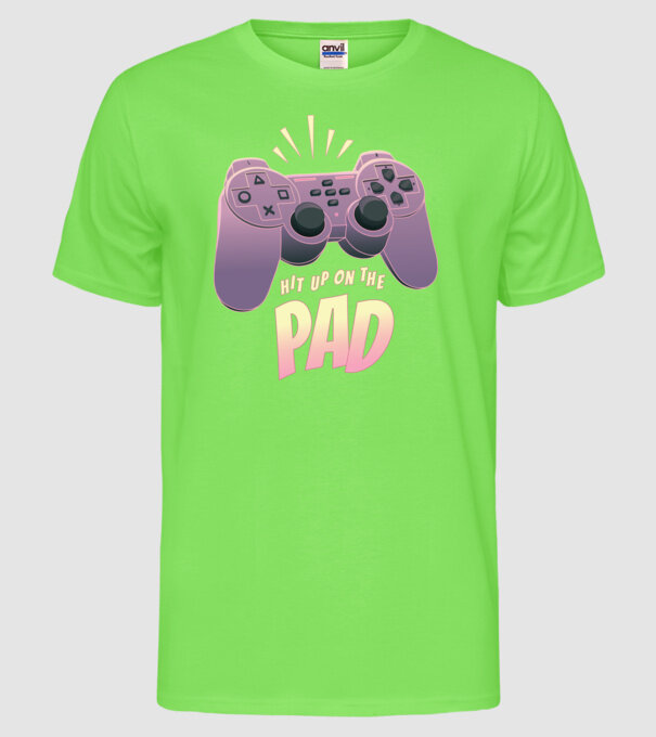 Gamer Controler model verde neon pe tricou