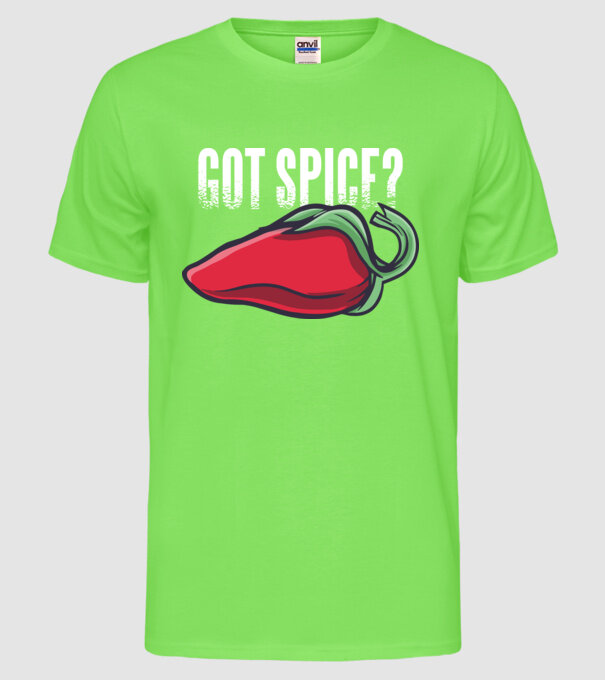 Got Spice ardei model verde neon pe tricou