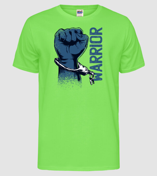 Pumn războinic model verde neon pe tricou