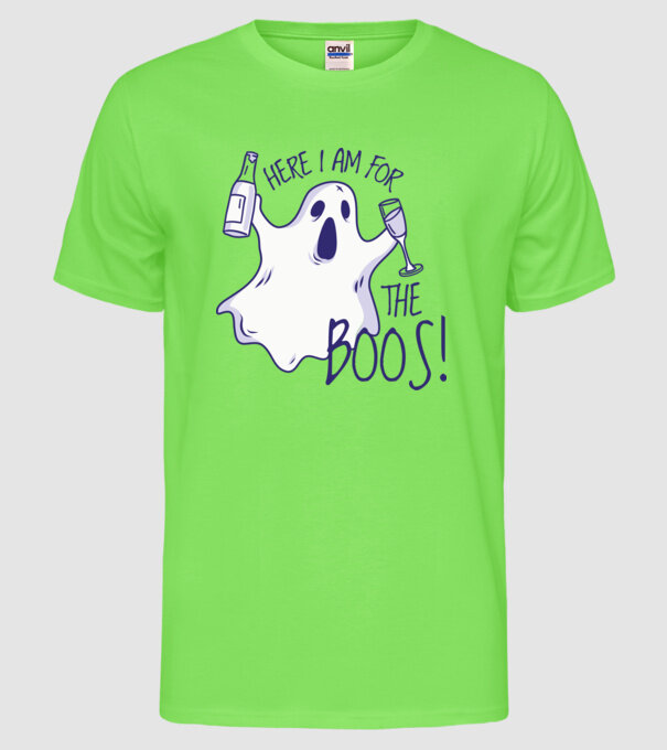 Here I am for the Boos model verde neon pe tricou