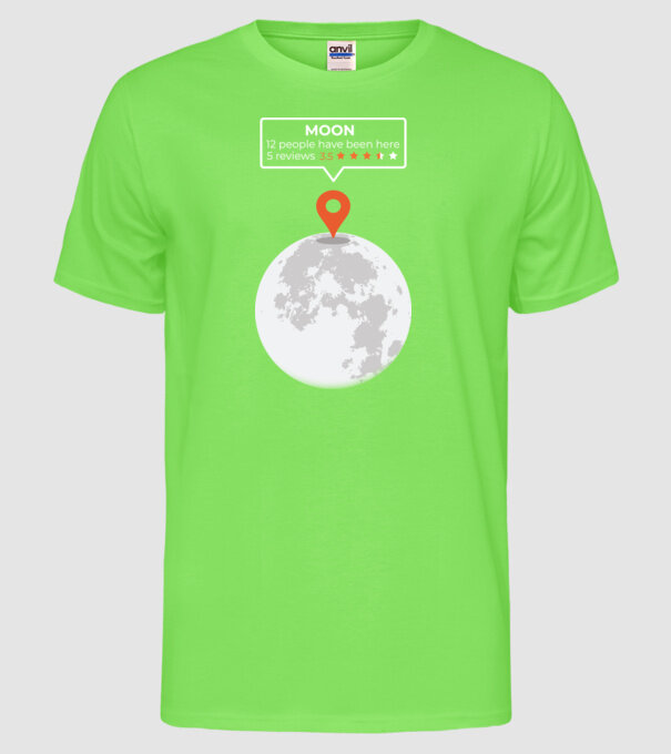 Luna Recenzie model verde neon pe tricou