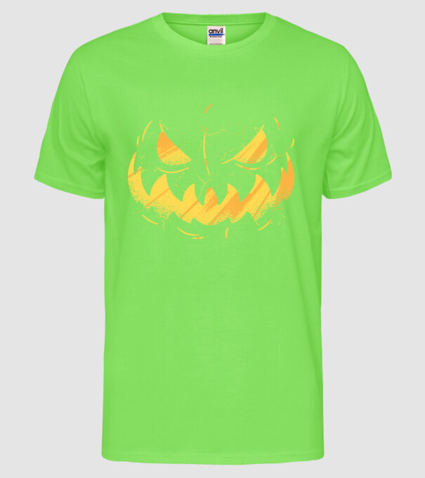 dovleac înfricoșător Halloween model verde neon pe tricou