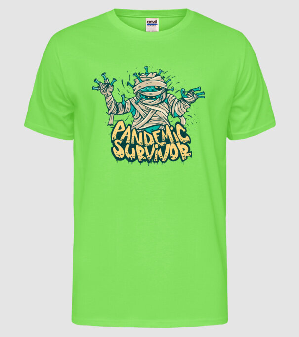 Supraviețuitorul epidemiei model verde neon pe tricou