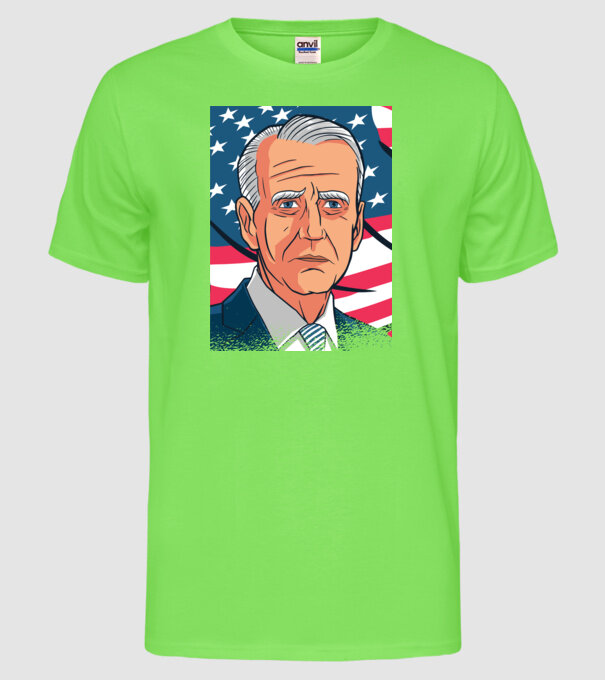 Joe Biden USA model verde neon pe tricou