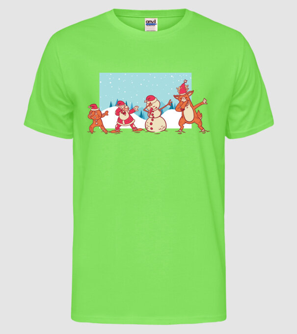 Crăciun DAB model verde neon pe tricou