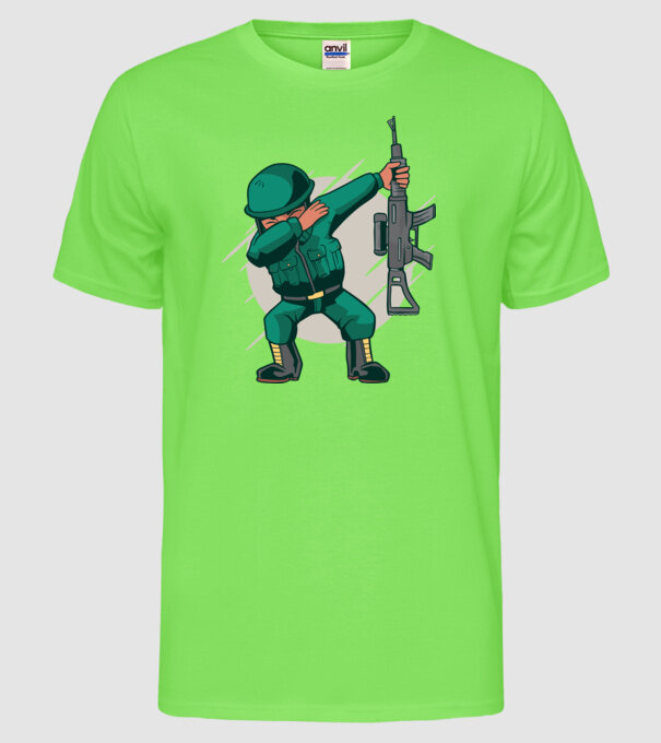Soldat DAB model verde neon pe tricou