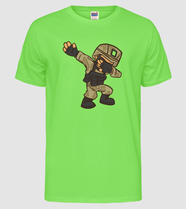 Soldat DAB model verde neon pe tricou
