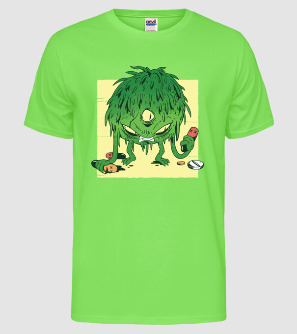 Coronavirus Monstru model verde neon pe tricou