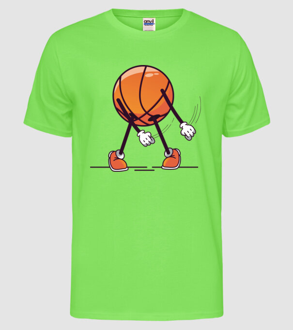 Baschet DAB model verde neon pe tricou