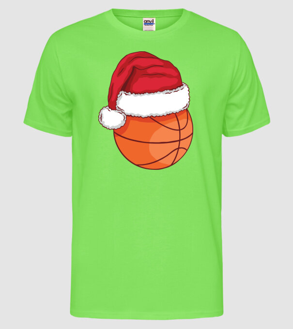 Crăciun Baschet model verde neon pe tricou