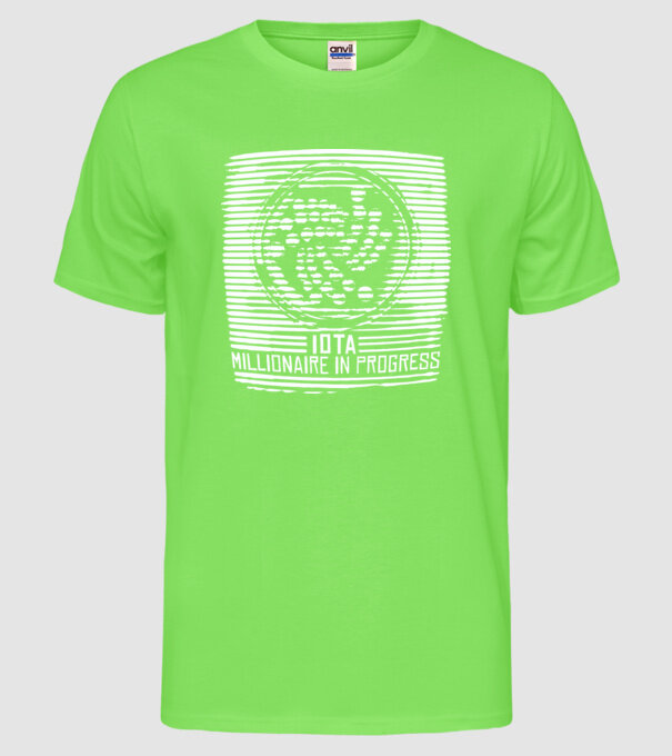 Criptomonedă Miliardar în curs de încărcare model verde neon pe tricou