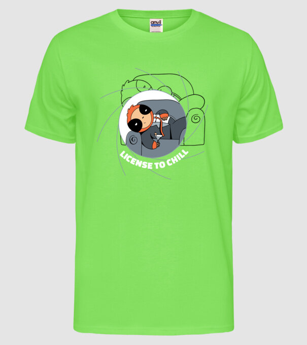 Leneș Bond 007 model verde neon pe tricou