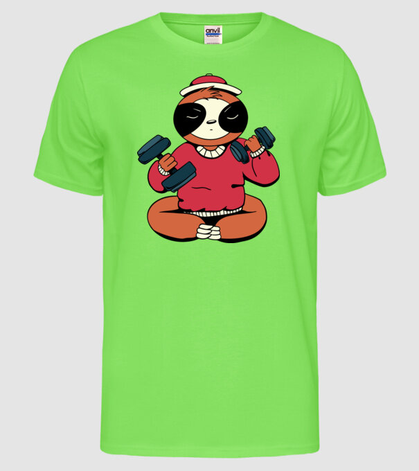 Antrenament Leneș model verde neon pe tricou