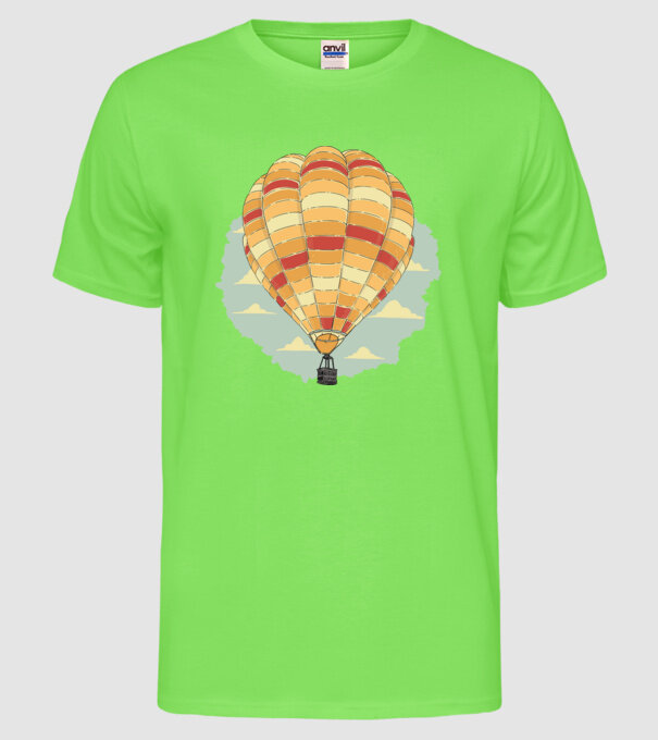 Aerostat model verde neon pe tricou