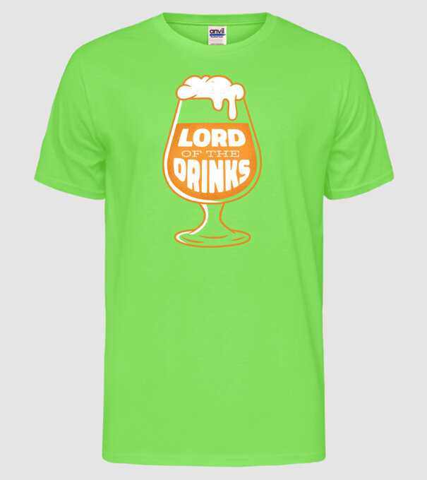 Lord of the Drinks Bere model verde neon pe tricou