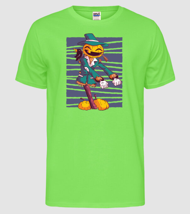 Sperietoare Halloween model verde neon pe tricou