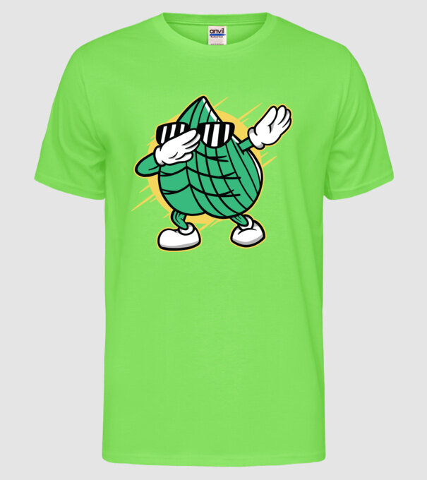 Frunză DAB cărți de joc maghiare model verde neon pe tricou