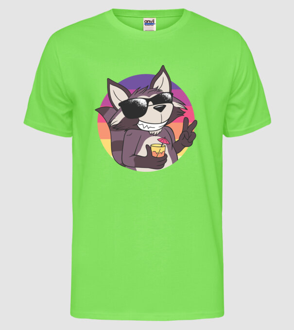 Raton cool model verde neon pe tricou