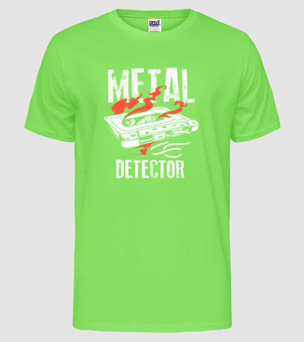 Detector de metale Casetă model verde neon pe tricou