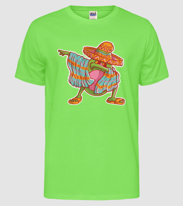 Avocado mexican DAB model verde neon pe tricou