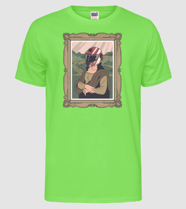 Mona Lisa Concurent model verde neon pe tricou
