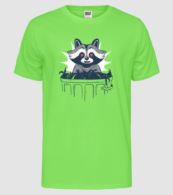 Raton model verde neon pe tricou