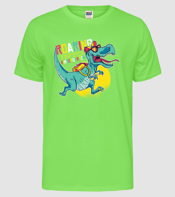 De acum încolo, voi urla în grădiniță cu Dinozaur model verde neon pe tricou