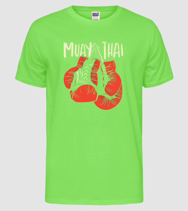 Muay Thai model verde neon pe tricou