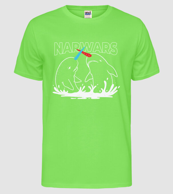 Narwars model verde neon pe tricou