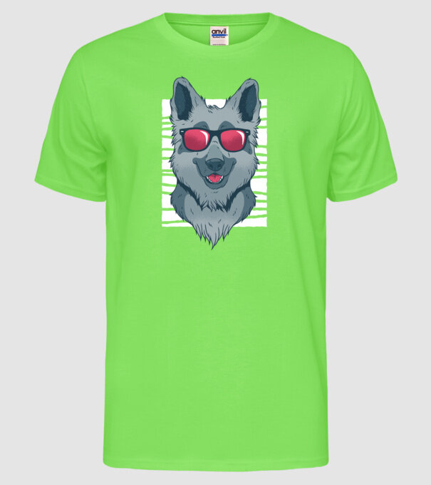 Cap Ciobănesc german model verde neon pe tricou