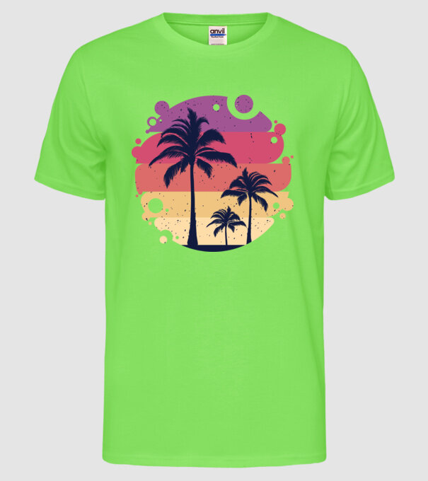 Retro Vara model verde neon pe tricou
