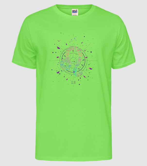 Leo Zodiac model verde neon pe tricou